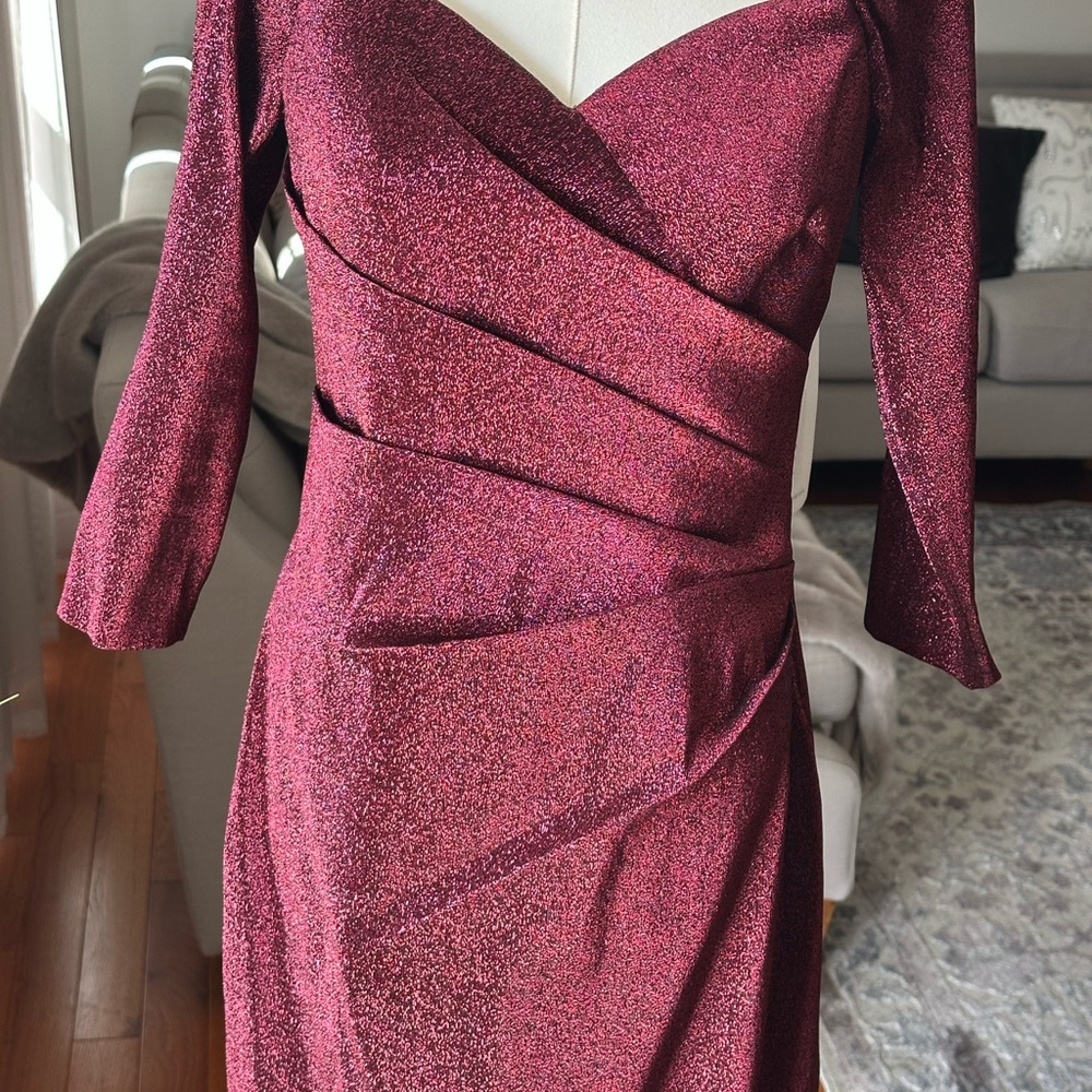 THEIA Elegant Formal Cocktail Dress Glamorous Evening Party Holiday - Picture 10 of 15